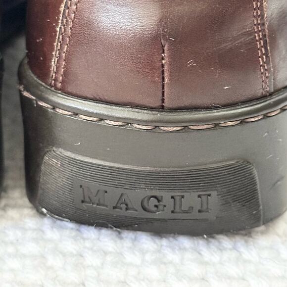 Bruno Magli Chocolate Brown Leather Bryant Slip On Loafer Casual Shoes 9 Men - Picture 10 of 11